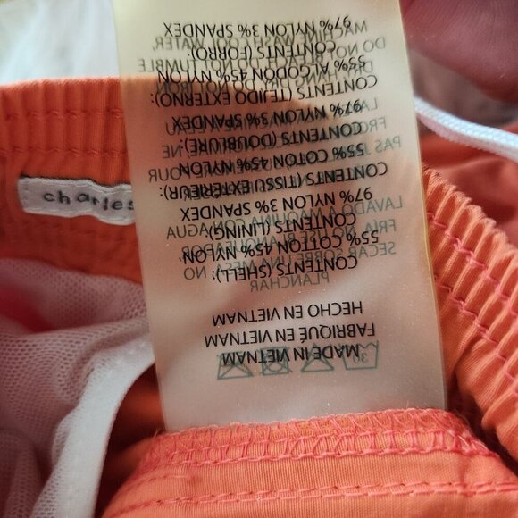 Onia Swim Board Trunks Shorts Men's XL Mesh Lined 7" Orange Beach - Picture 7 of 13